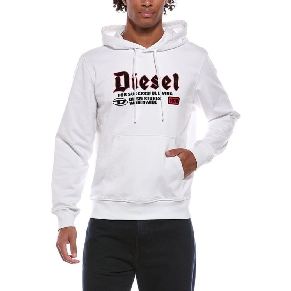 Diesel Mens Hoodie, White
